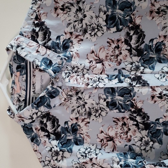 Denim & Flower Ricky Singh Slim-Fit Floral Print Button Down Shirt Size XL - Picture 2 of 8